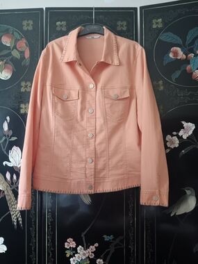 Lucia Sport Peach Collared Cotton Jacket